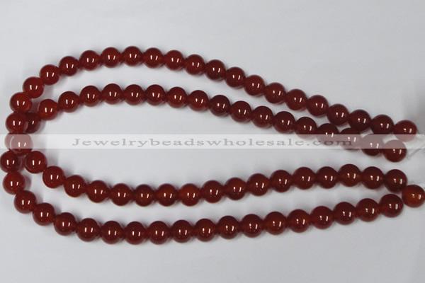 CAA112 15.5 inches 10mm round red agate gemstone beads wholesale