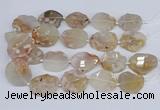 CAA1127 15.5 inches 25*35mm - 35*45mm freeform sakura agate beads