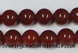 CAA113 15.5 inches 12mm round red agate gemstone beads wholesale