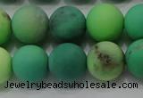 CAA1152 15.5 inches 8mm round matte grass agate beads wholesale