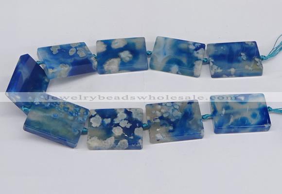 CAA1165 15.5 inches 30*40mm rectangle sakura agate gemstone beads