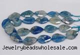 CAA1178 15.5 inches 22*30mm - 25*35mm faceted freeform sakura agate beads