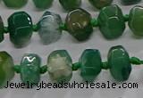 CAA1207 15.5 inches 8*12mm - 10*14mm faceted nuggets sakura agate beads