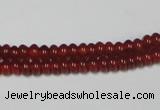 CAA121 15.5 inches 3*5mm rondelle red agate gemstone beads