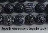 CAA1211 15.5 inches 8mm round frosted agate beads wholesale