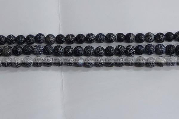 CAA1211 15.5 inches 8mm round frosted agate beads wholesale