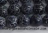 CAA1212 15.5 inches 10mm round frosted agate beads wholesale