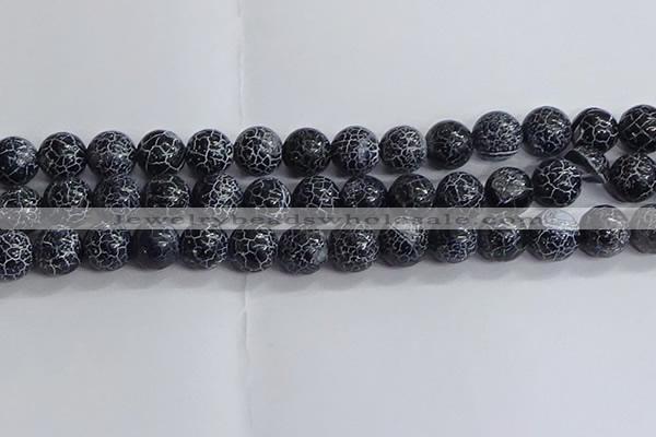 CAA1213 15.5 inches 12mm round frosted agate beads wholesale