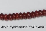 CAA122 15.5 inches 5*8mm rondelle red agate gemstone beads