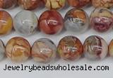 CAA1222 15.5 inches 8mm round gold mountain agate beads