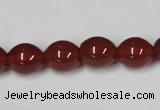 CAA130 15.5 inches 10*12mm egg-shaped red agate gemstone beads