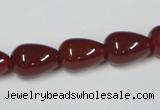 CAA132 15.5 inches 10*14mm teardrop red agate gemstone beads