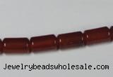 CAA138 15.5 inches 7*12mm column red agate gemstone beads