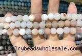 CAA1401 15.5 inches 8mm round matte druzy agate beads