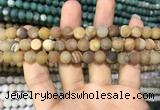 CAA1405 15.5 inches 8mm round matte druzy agate beads