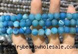 CAA1408 15.5 inches 8mm round matte druzy agate beads