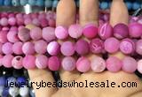 CAA1437 15.5 inches 12mm round matte druzy agate beads