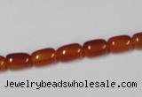 CAA144 15.5 inches 6*9mm drum red agate gemstone beads