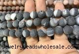 CAA1440 15.5 inches 12mm round matte druzy agate beads