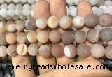 CAA1448 15.5 inches 14mm round matte druzy agate beads