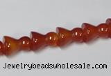 CAA145 15.5 inches 9*12mm bell shape red agate gemstone beads