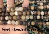 CAA1477 15.5 inches 10mm round matte banded agate beads wholesale