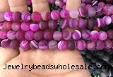 CAA1502 15.5 inches 10mm round matte banded agate beads wholesale