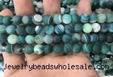 CAA1512 15.5 inches 10mm round matte banded agate beads wholesale