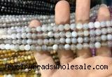 CAA1530 15.5 inches 4mm round banded agate beads wholesale