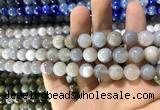 CAA1532 15.5 inches 8mm round banded agate beads wholesale