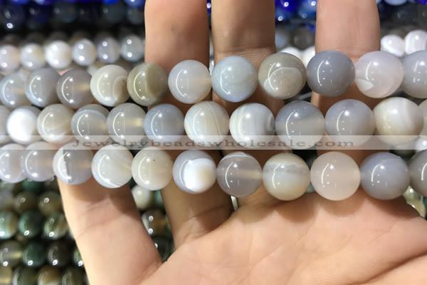 CAA1534 15.5 inches 12mm round banded agate beads wholesale