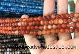 CAA1566 15.5 inches 4mm round banded agate beads wholesale