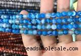 CAA1573 15.5 inches 6mm round banded agate beads wholesale