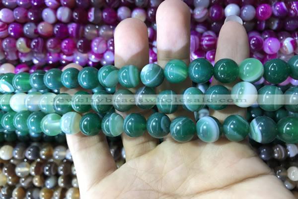 CAA1592 15.5 inches 8mm round banded agate beads wholesale