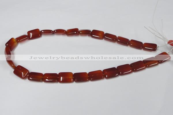 CAA161 15.5 inches 12*16mm rectangle red agate gemstone beads