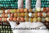 CAA1610 15.5 inches 8mm round banded agate beads wholesale