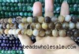 CAA1615 15.5 inches 6mm round banded agate beads wholesale