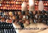 CAA1621 15.5 inches 6mm round banded agate beads wholesale