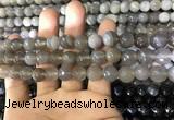 CAA1632 15.5 inches 10mm faceted round banded agate beads