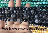 CAA1641 15.5 inches 8mm faceted round banded agate beads