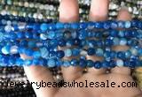 CAA1665 15.5 inches 6mm faceted round banded agate beads