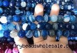 CAA1668 15.5 inches 12mm faceted round banded agate beads