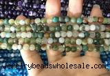 CAA1670 15.5 inches 6mm faceted round banded agate beads