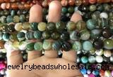 CAA1672 15.5 inches 10mm faceted round banded agate beads