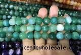 CAA1678 15.5 inches 12mm faceted round banded agate beads