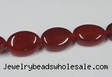 CAA169 15.5 inches 10*14mm oval red agate gemstone beads