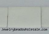 CAA17 15.5 inches 25*35mm rectangle white agate gemstone beads