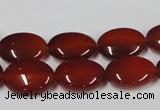 CAA170 15.5 inches 12*16mm oval red agate gemstone beads