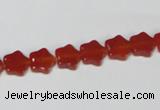 CAA174 15.5 inches 8*8mm star red agate gemstone beads