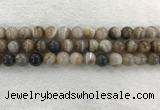 CAA1814 15.5 inches 12mm round banded agate gemstone beads